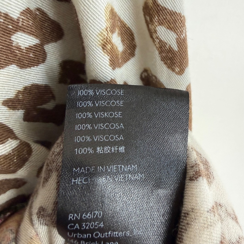 Pilcro Anthropologie Patchwork Shirt Leopard Floral Mixed Print XS Boho Eclectic - Picture 11 of 14
